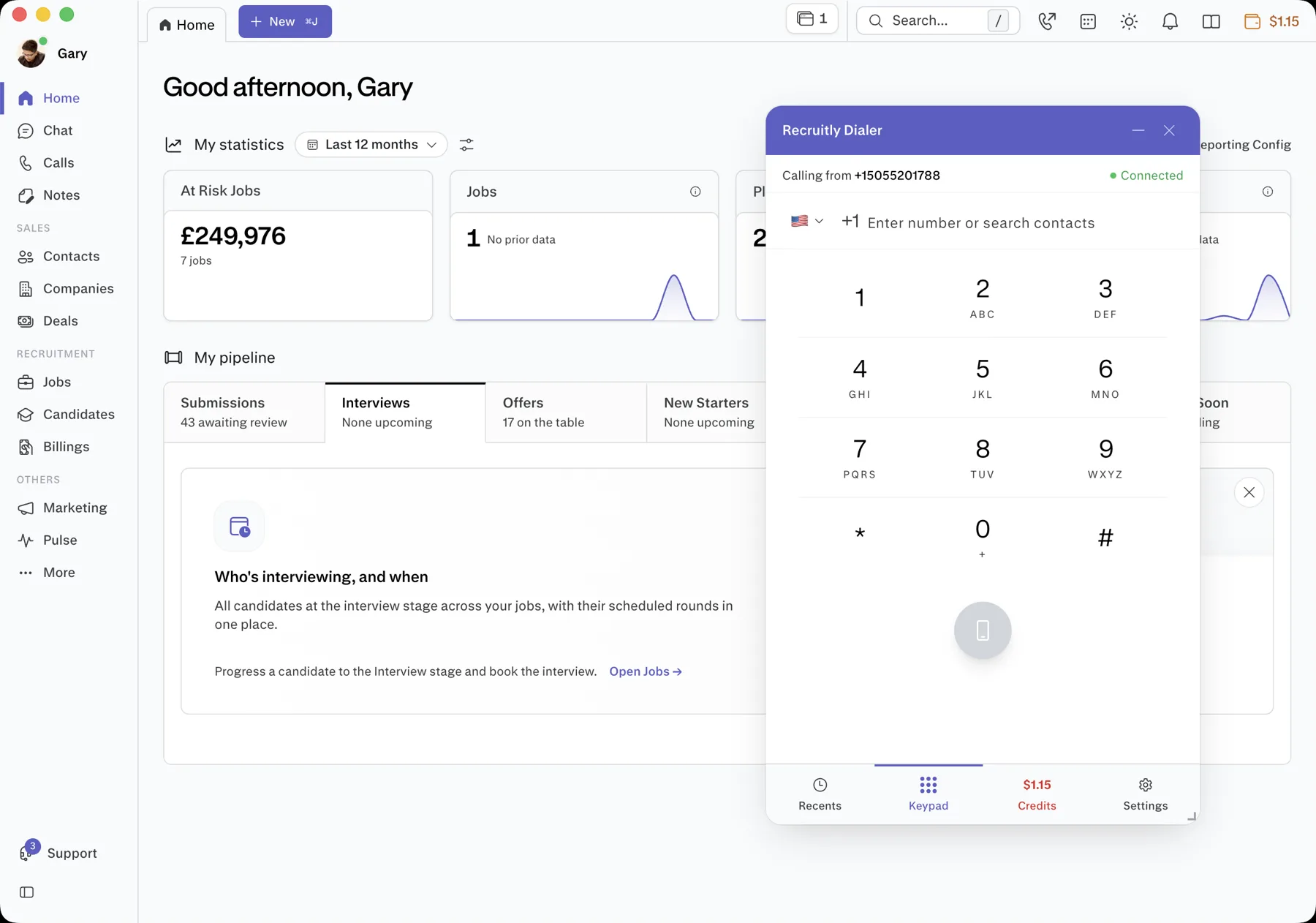 Recruitly — Dialer